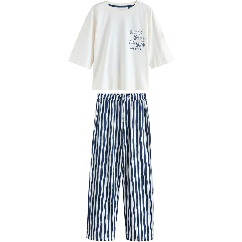 Next Pyžamo modrá / biela 66179869