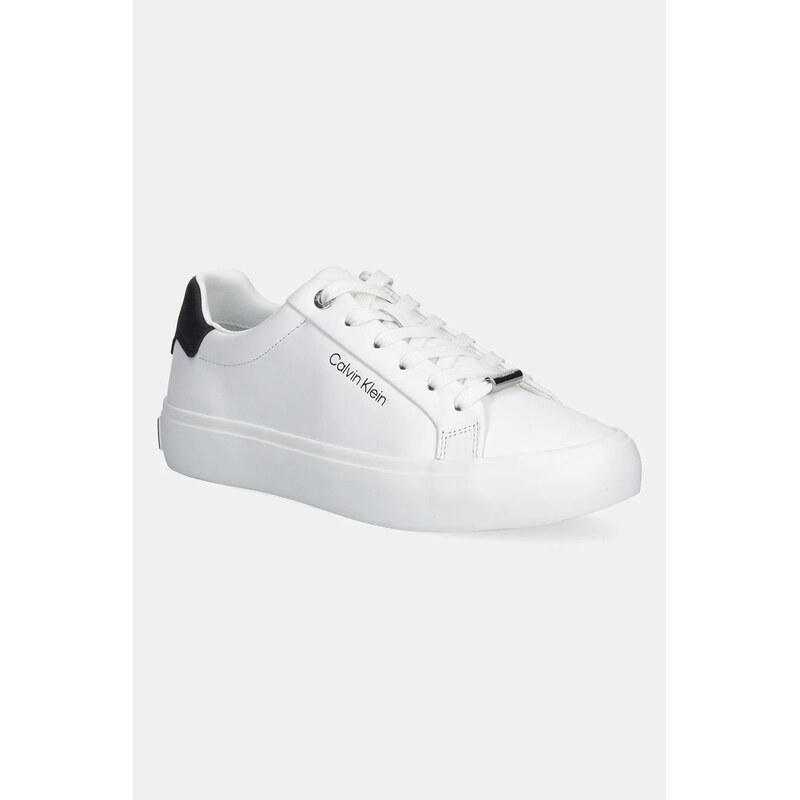 Kožené tenisky Calvin Klein VULC LACE UP LTH/MOIRE BT 66180968