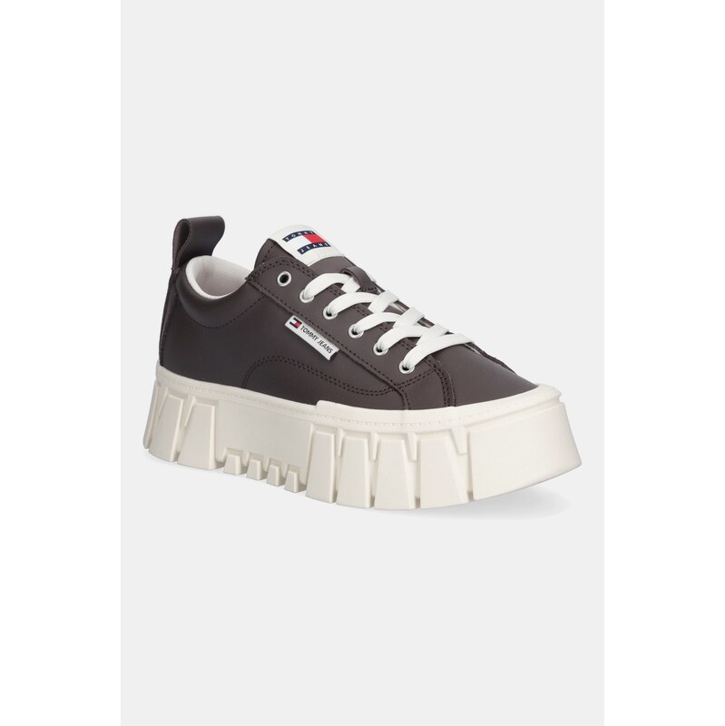 Kožené tenisky Tommy Jeans TJW VULC FLATFORM LEATHER 66185020