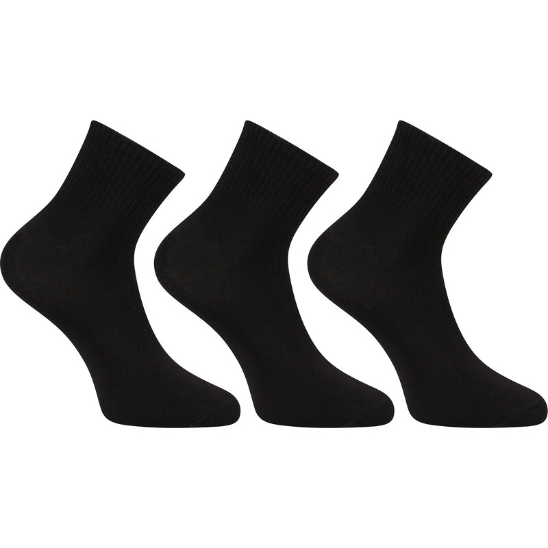 3PACK ponožky Benysøn členkové čierne (B-6151) 66083390