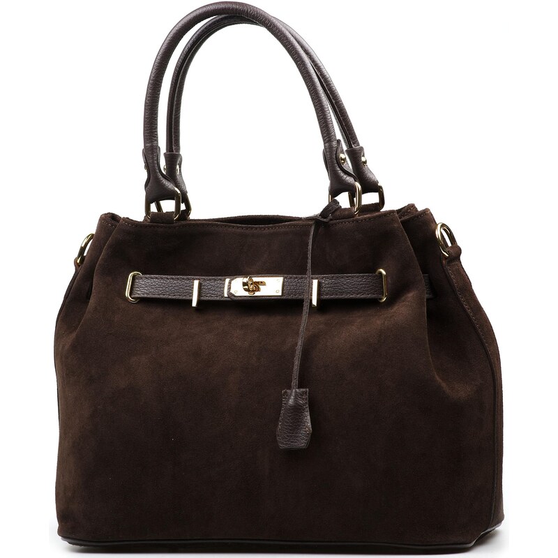 Blaire Kožená kabelka Paola hnedá 66186108