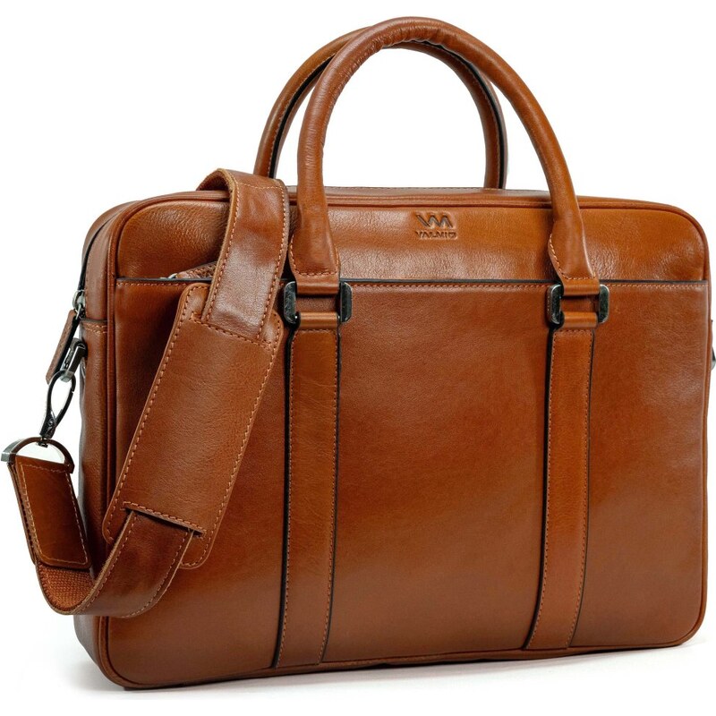 Hnedá kožená taška Valmio Classic 42716717