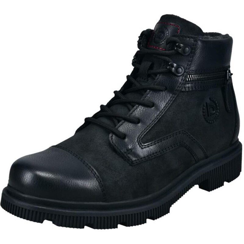 bugatti Šnurovacie čižmy čierna 66069156