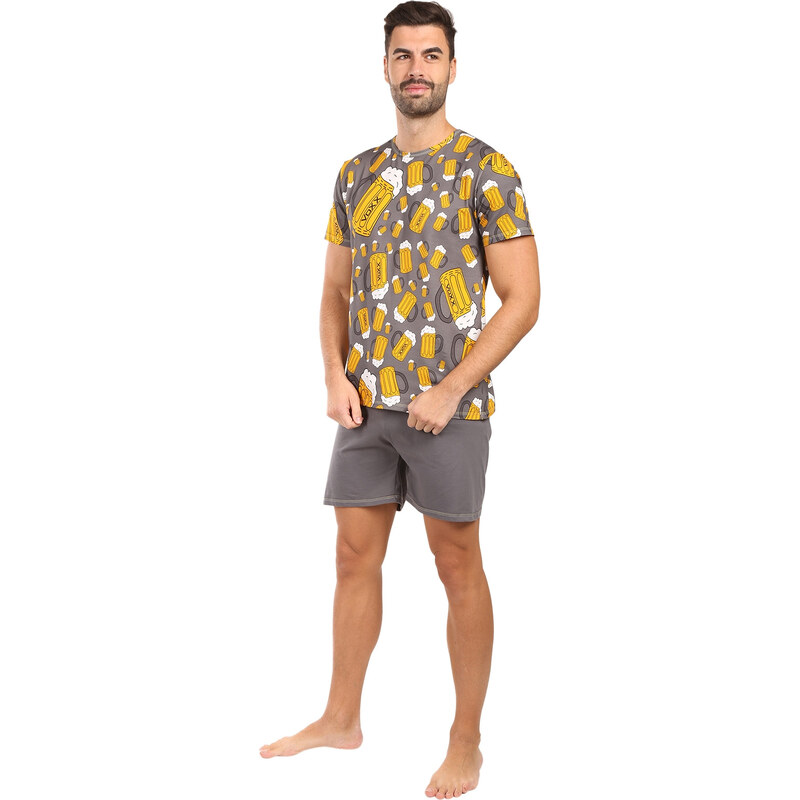Pánske pyžamo Lonka viacfarebné (Koffing beer/dark grey big) 66187286