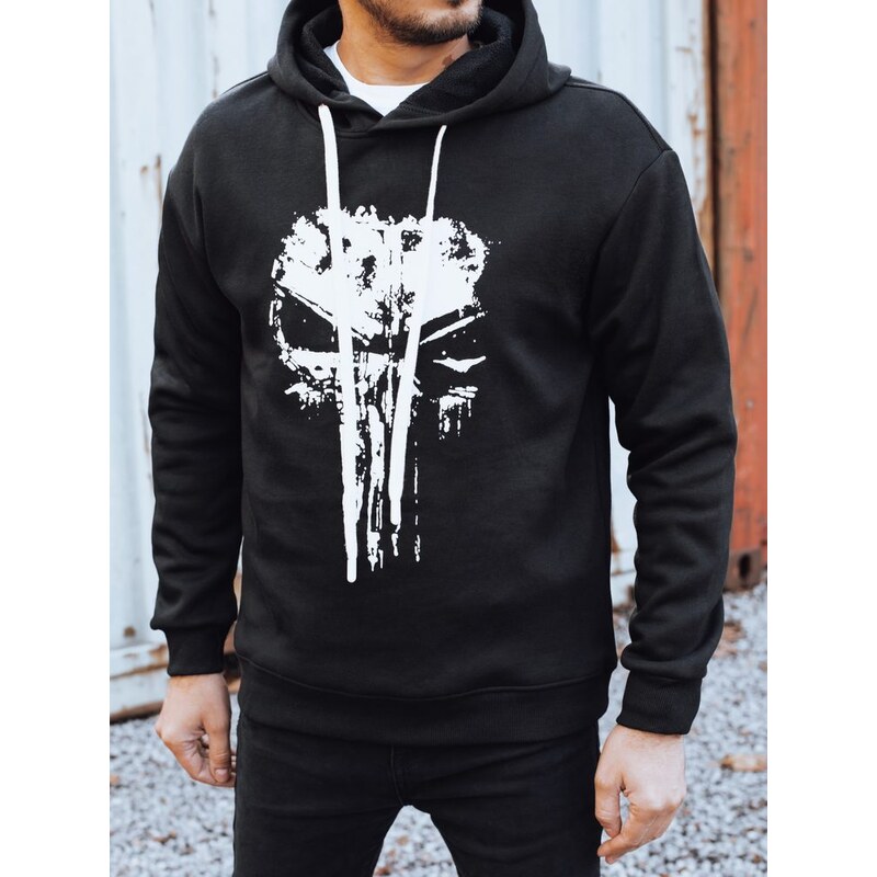 Dstreet Cool čierna pánska mikina s potlačou a s kapucňou 66186379