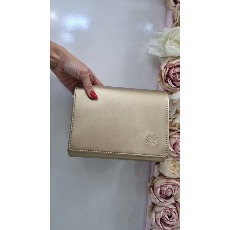 Katrins Fashion Zlatá malá spoločenská kabelka 64941748