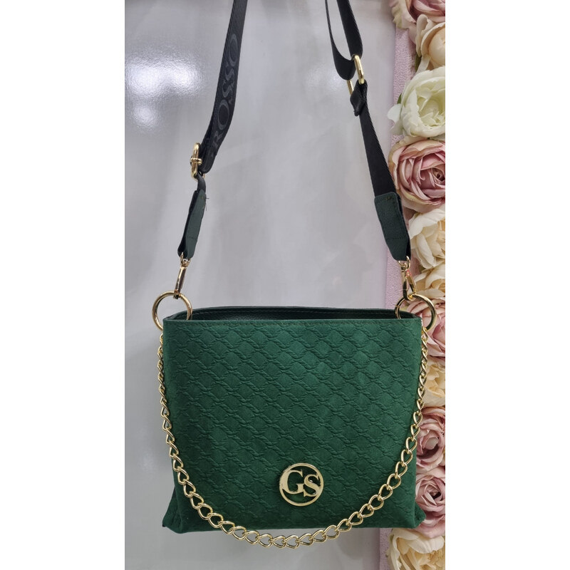 Katrins Fashion Zelená crossbody kabelka Grosso 66187093