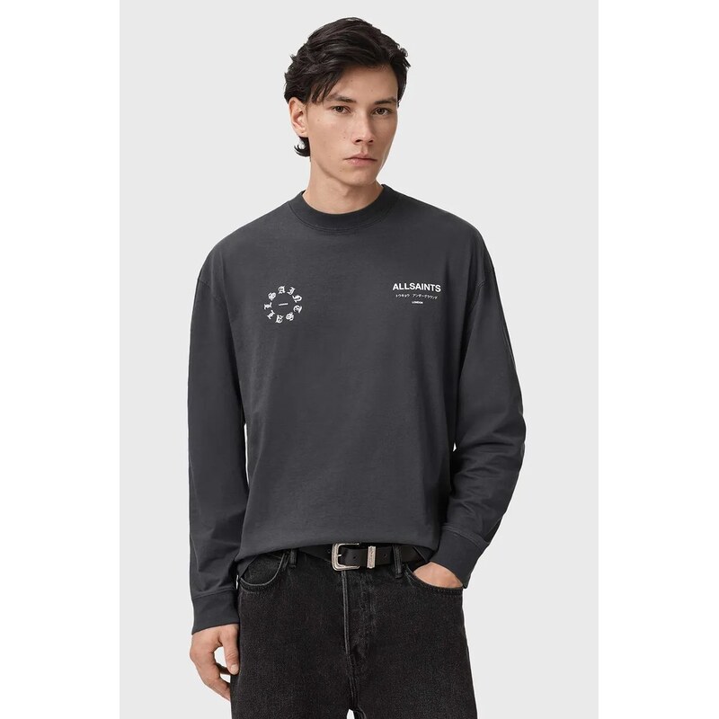 Bavlnené tričko s dlhým rukávom AllSaints 66186969