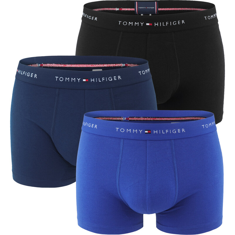 TOMMY HILFIGER - boxerky 3PACK signature cotton essentials blue & 66187246