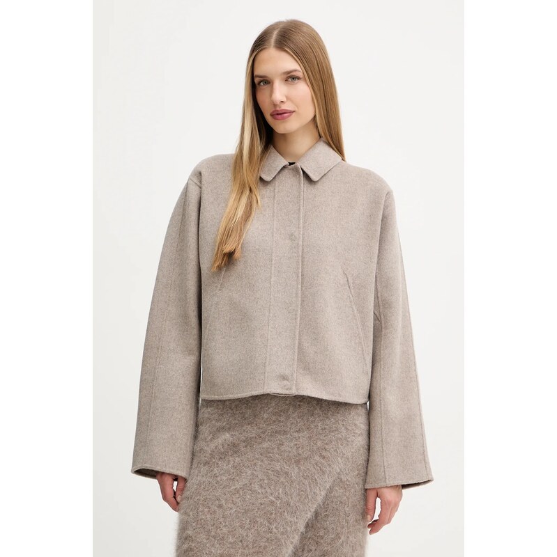 Vlnený kabát BOSS Cafeta_DF 66187582