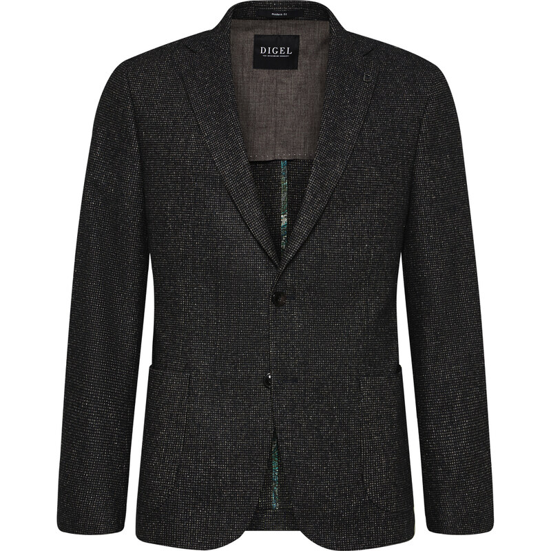 Pánske sivomodré vlnené sako s hodvábom DIGEL modern fit 66187519