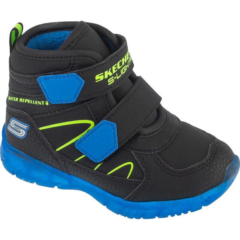 Modro-čierne detské zimné topánky Skechers Illumi-Brights 407613N-BBLM 66188361
