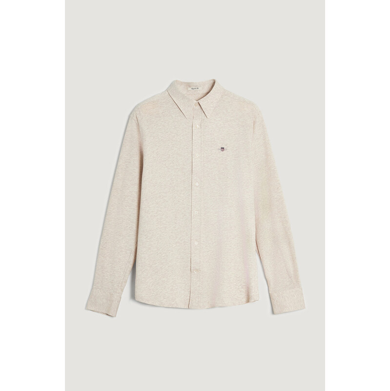 KOŠEĽA GANT REG JERSEY SHIRT LIGHT BEIGE MELANGE 66188421