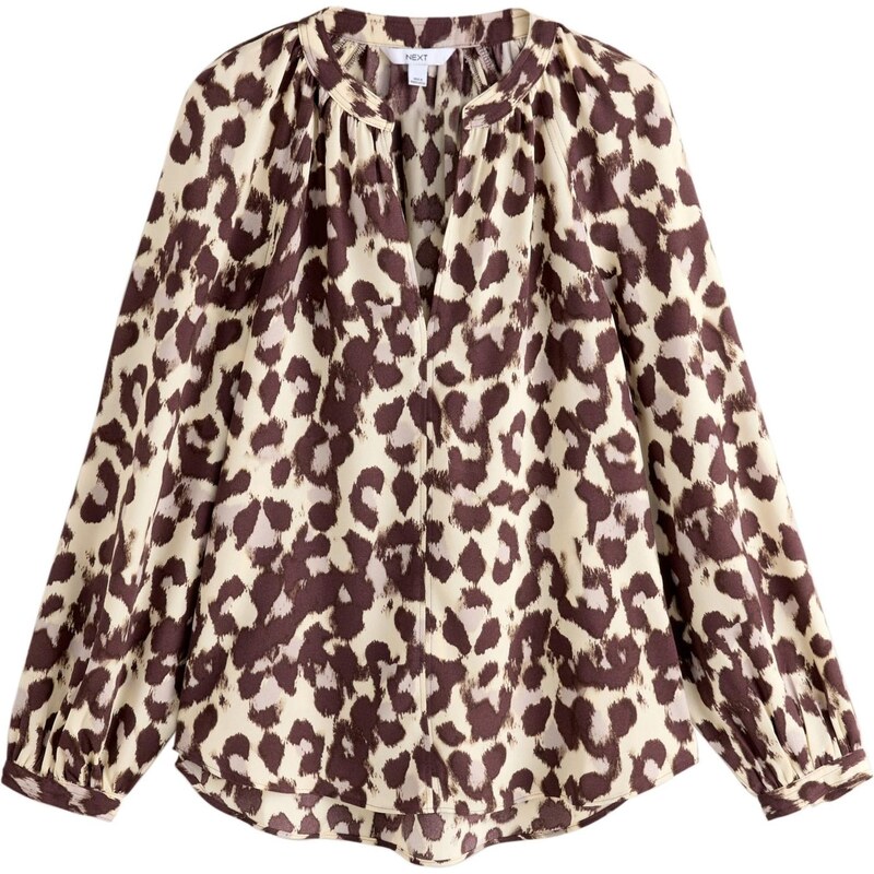 Next Blúzka svetlobéžová / hnedá 66189695