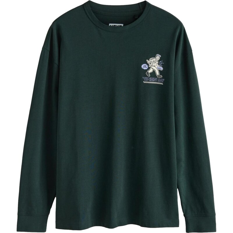 Next Tričko nebielená / tmavozelená / pastelovo fialová 66189730