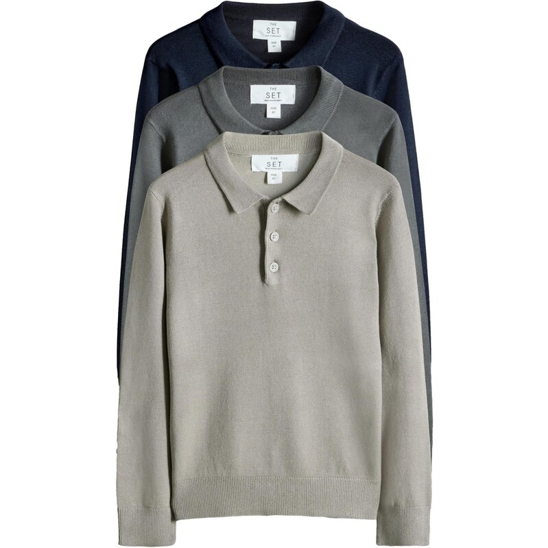 The Set Sveter námornícka modrá / sivá / tmavosivá 66189746