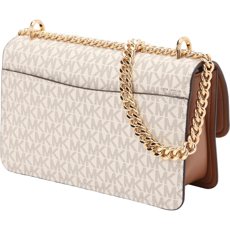 MICHAEL Michael Kors Taška cez rameno koňaková / sivobéžová / 66189786
