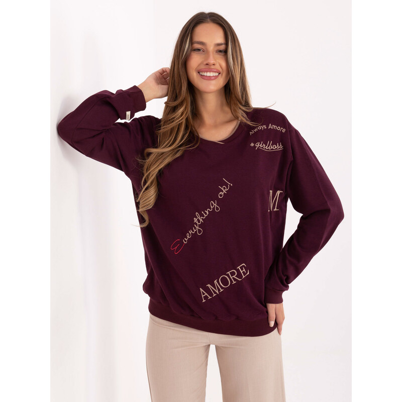 RELEVANCE Sweatshirt-RV-BL-A968.00-burgundy 66190005
