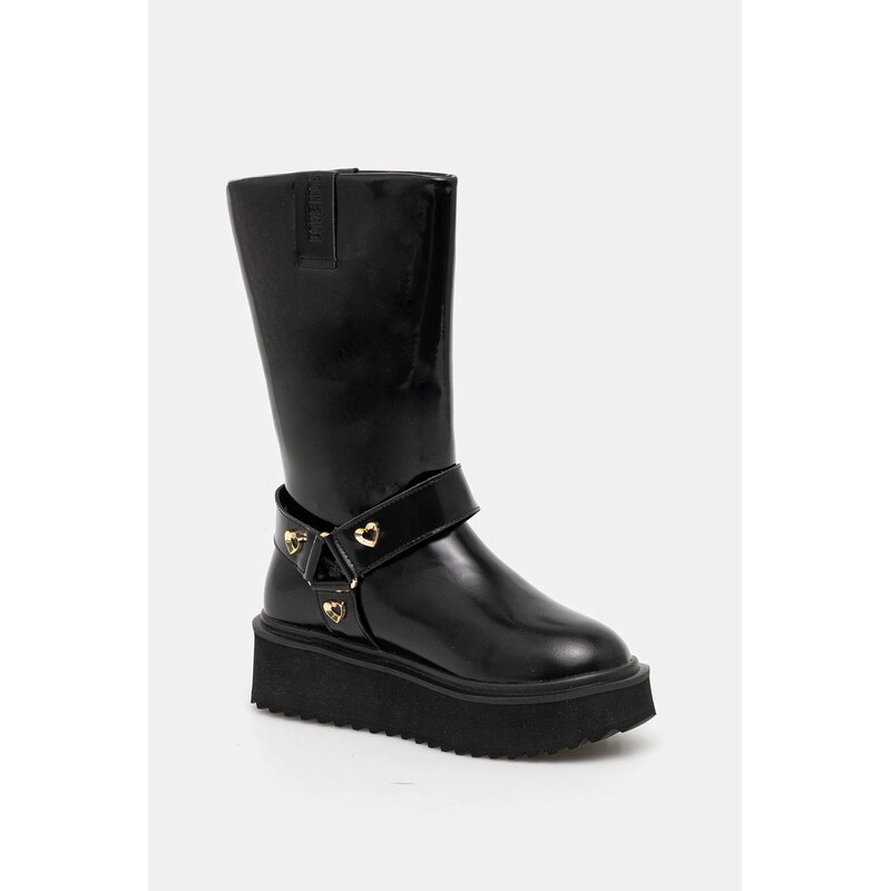 Kožené členkové topánky Love Moschino 66196566