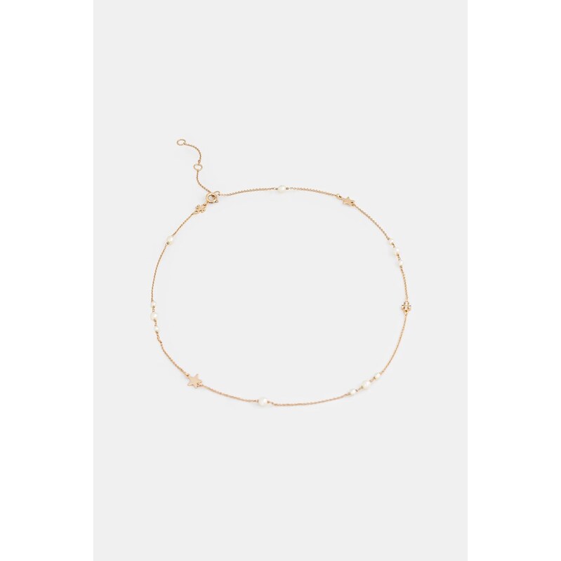Pozlátený náhrdelník Tory Burch Delicate Kira Pearl 66196658