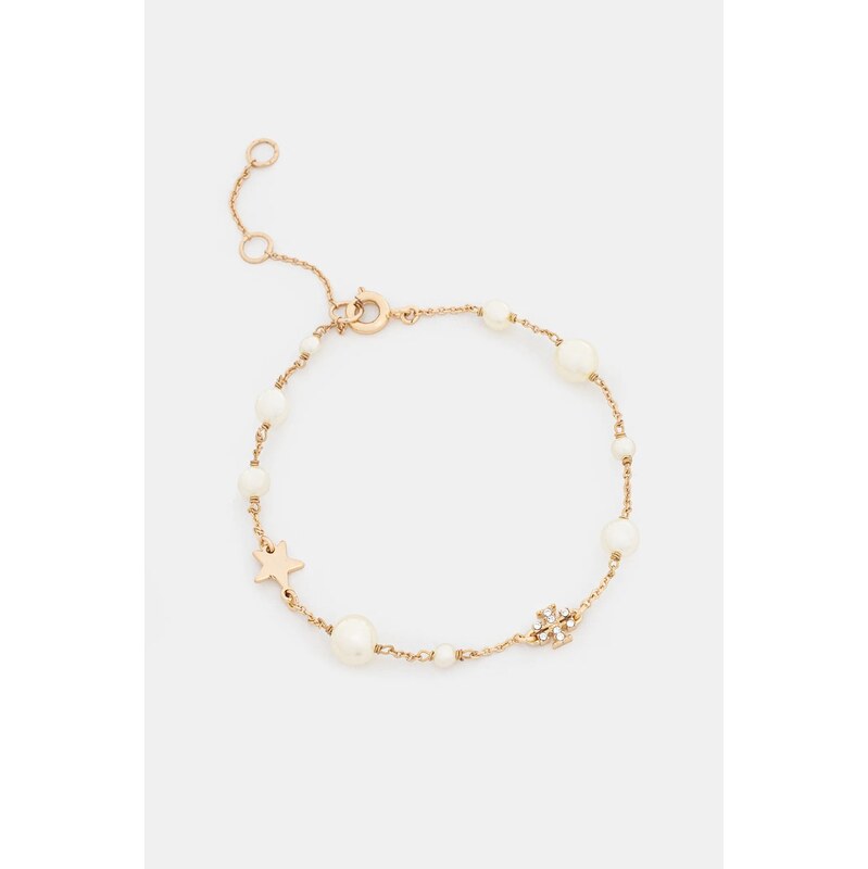 Pozlátený náramok Tory Burch Delicate Kira Pearl 66196701