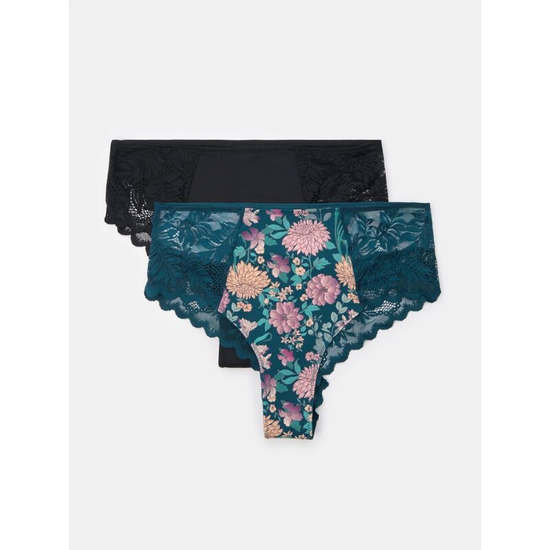 Sinsay - Brazílske nohavičky s vysokým pásom – balenie 2 ks - 66197137