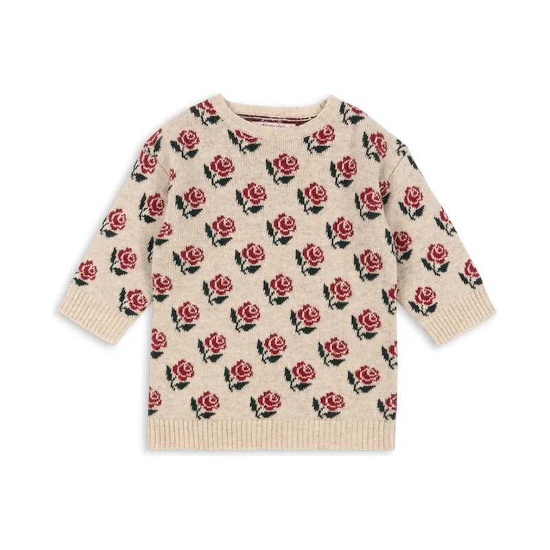 Detské šaty s prímesou vlny Konges Sløjd BELOU KNIT DRESS 66087720