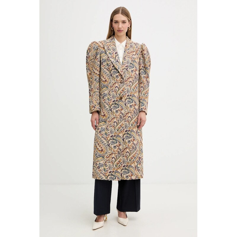 Kabát s prímesou vlny Twinset 66185104