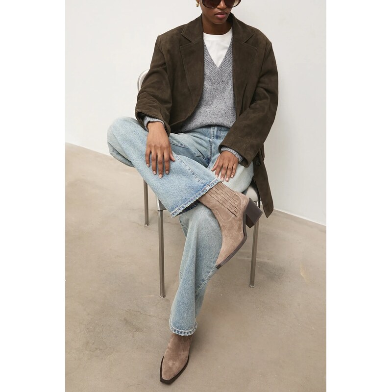 Semišové topánky chelsea Answear.LAB 64794805