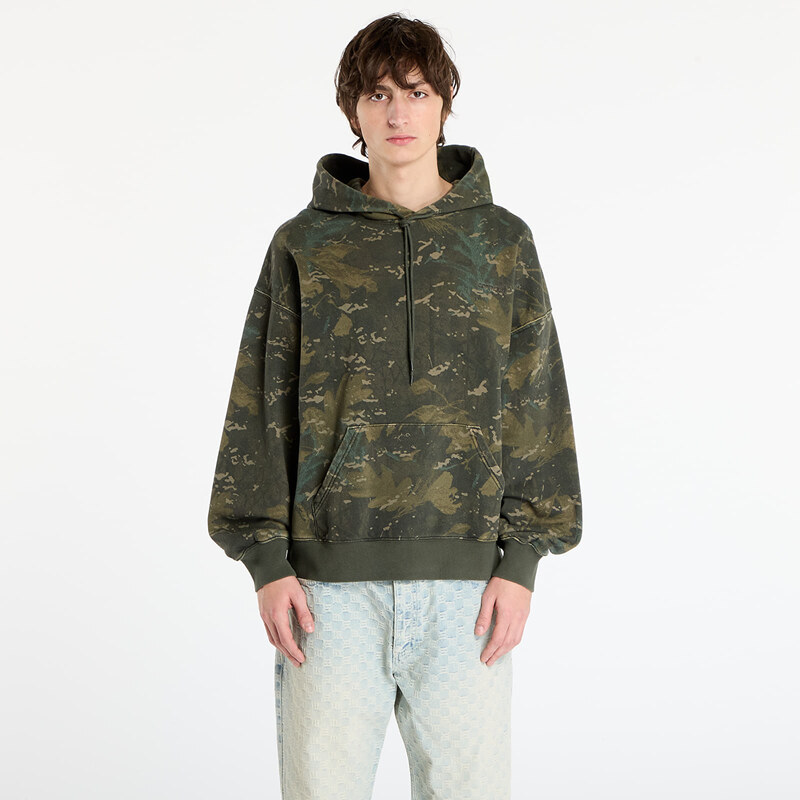 Mikina Carhartt WIP Hooded Benton Sweat Camo Combi/ Green Garment Dyed 66197858