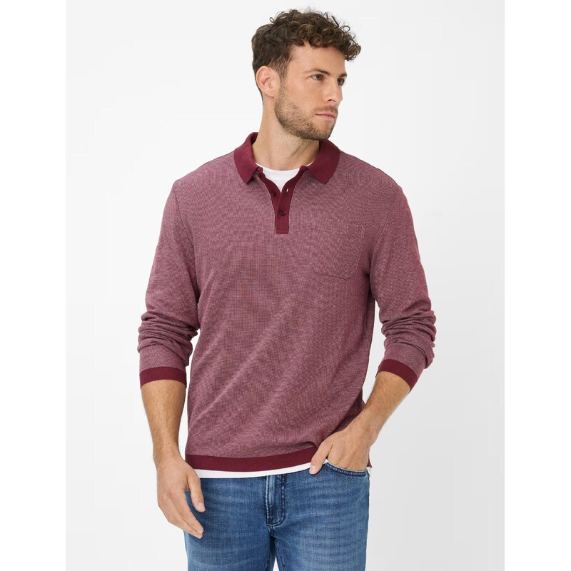 Pánska bordová polokošeľa BRAX 66198216