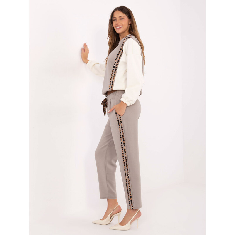 Italy Moda Dámsky komplet v tmavobéžovej farbe 66473405