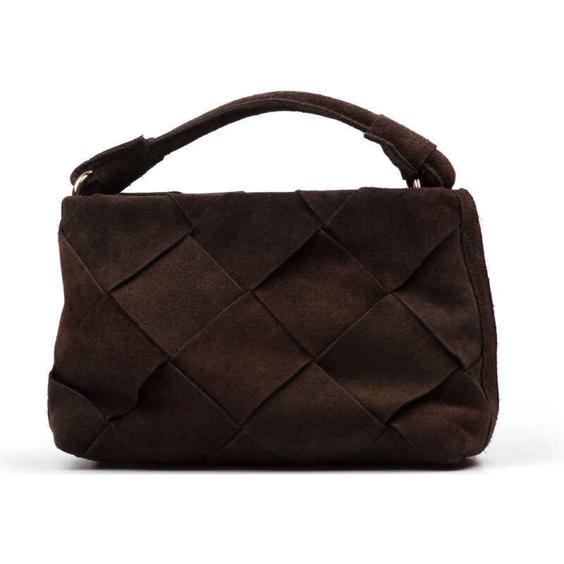 Blaire Kožená kabelka Caren tmavo hnedá 66198875