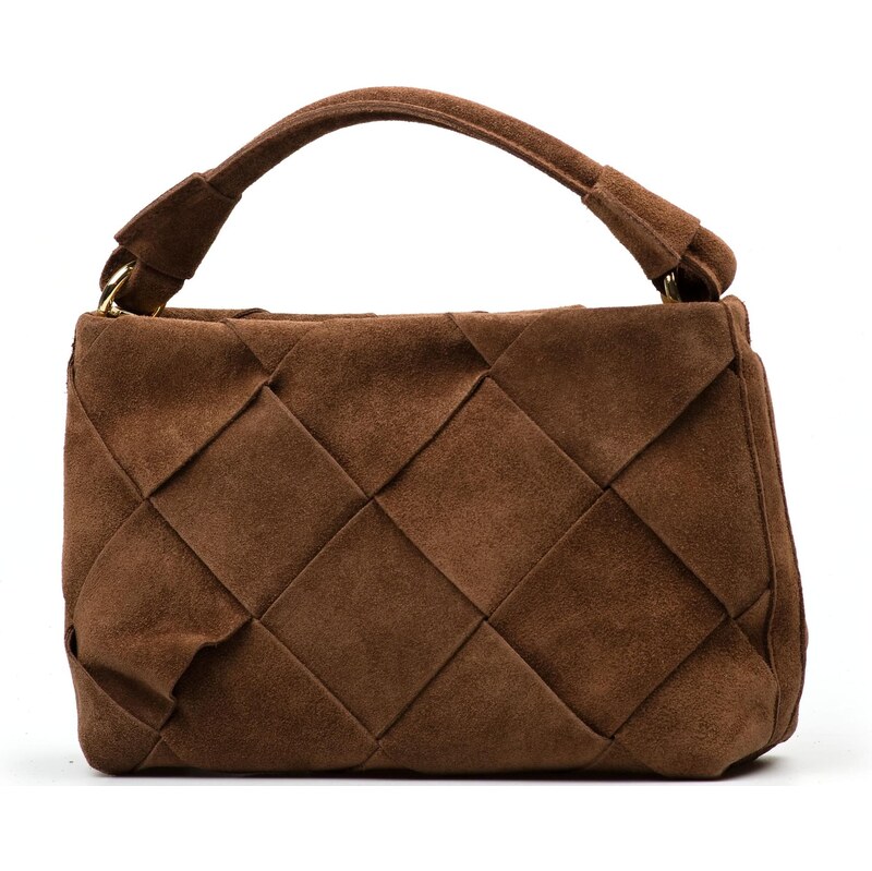 Blaire Kožená kabelka Caren hnedá 66198874