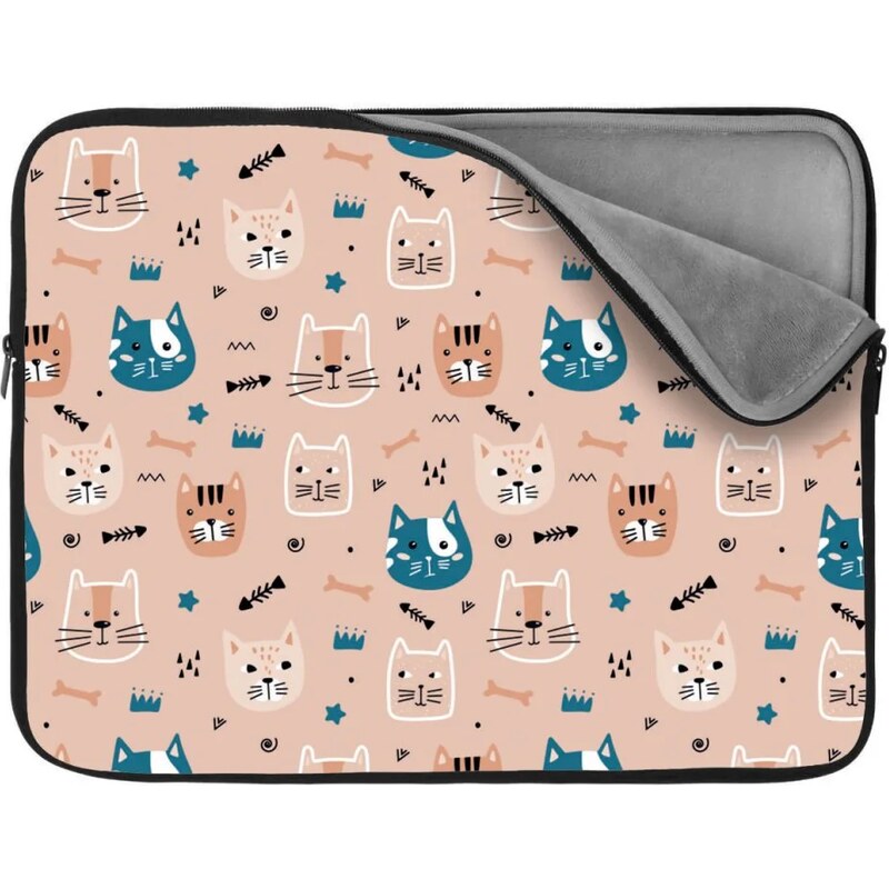 Sablio Obal na notebook Farebné mačičky 65426903