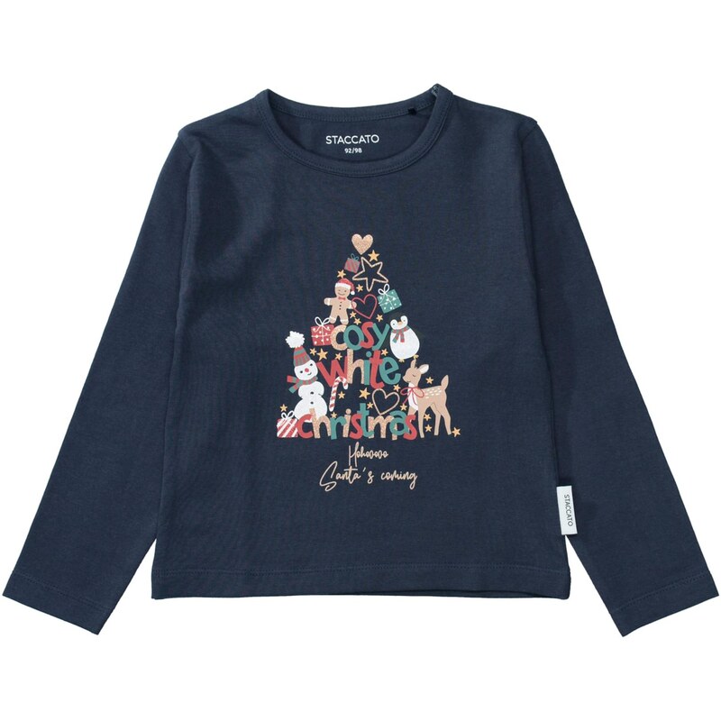 STACCATO Tričko tmavomodrá / šedobiela 66200397