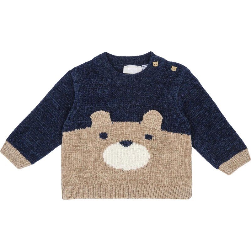 Chicco Sveter farba ťavej srsti / námornícka modrá / biela 66201072