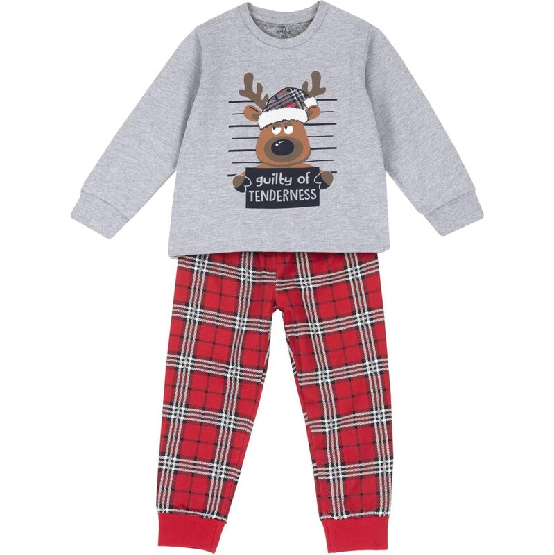 Chicco Pyžamo sivá / červená / čierna / biela 66201078