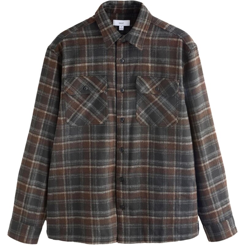 Next Košeľa hnedá / sivá / biela 66202312