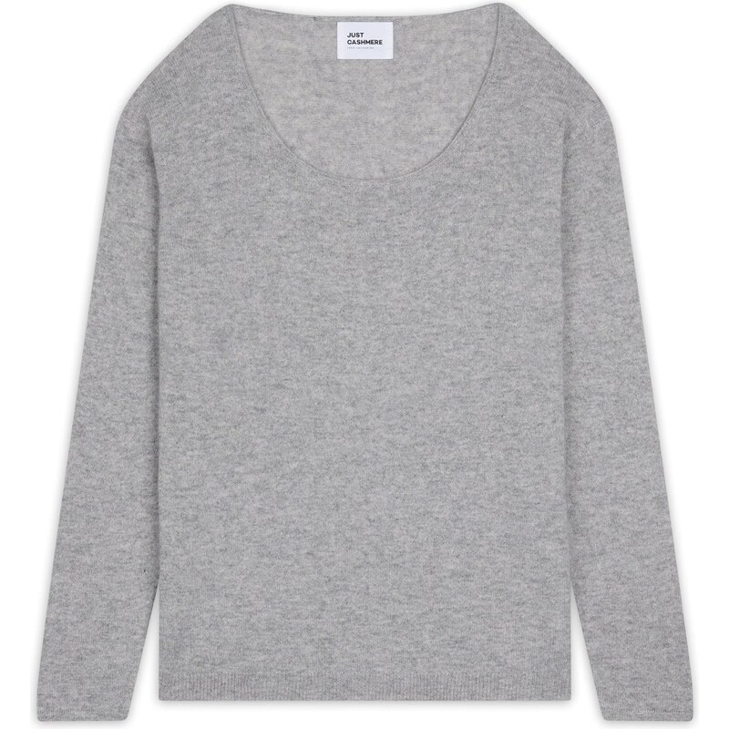 JUST CASHMERE Sveter Fiona sivá melírovaná 66202392