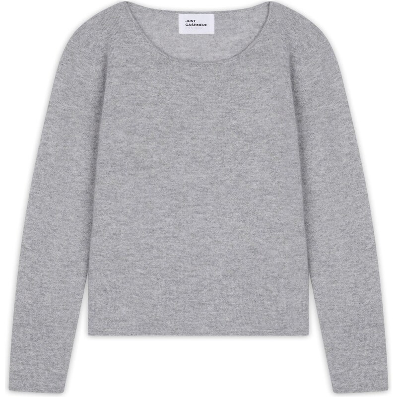 JUST CASHMERE Sveter Vivian sivá melírovaná 66222530
