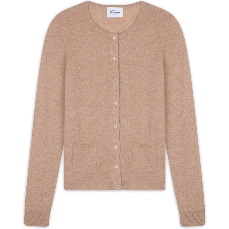 JUST CASHMERE Kardigán Katharine mokka 66202434
