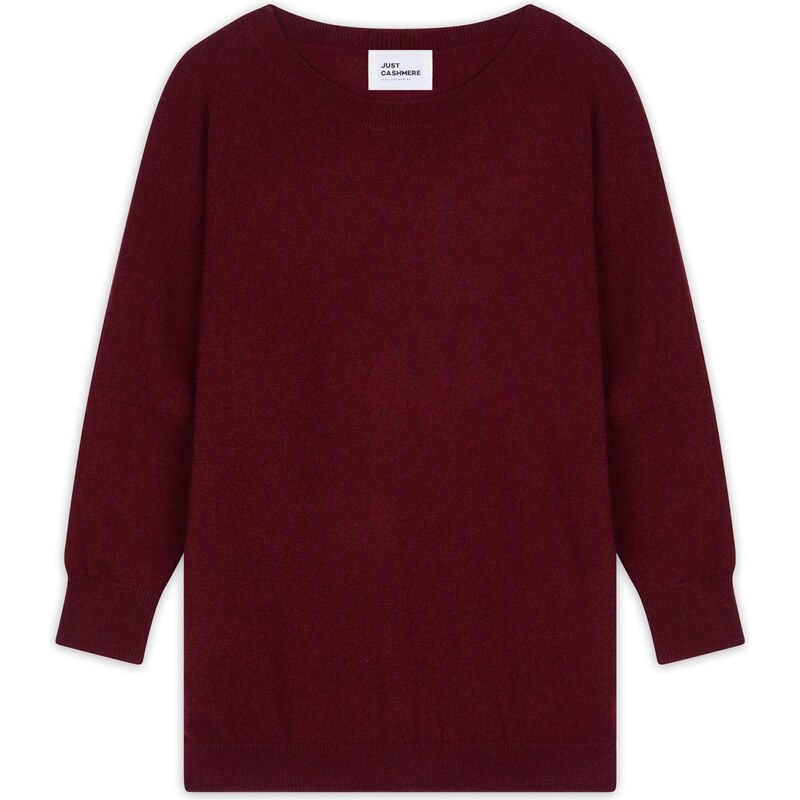 JUST CASHMERE Sveter Rebecca bordová 66202436