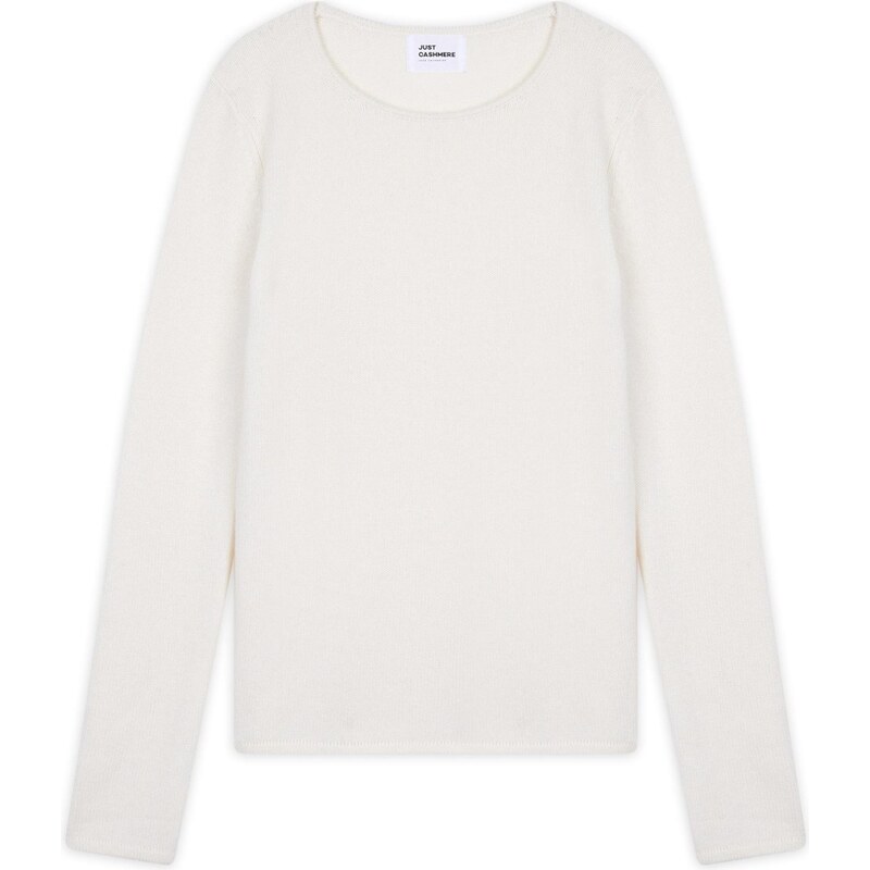 JUST CASHMERE Sveter Joyce šedobiela 66202437