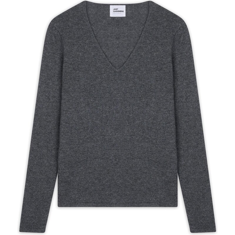 JUST CASHMERE Sveter Joan sivá melírovaná 66202467
