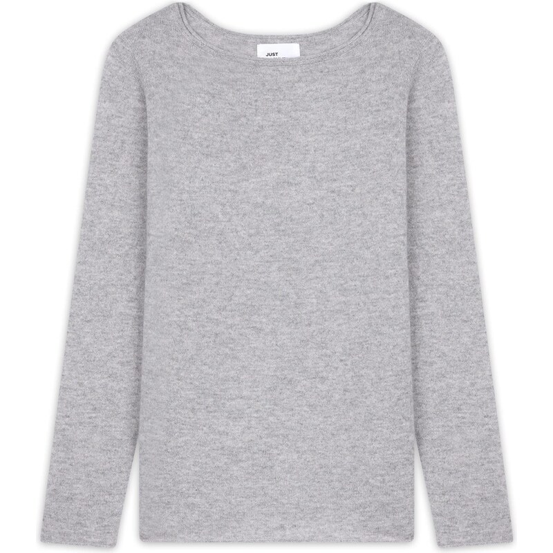 JUST CASHMERE Sveter Grace sivá melírovaná 66202457