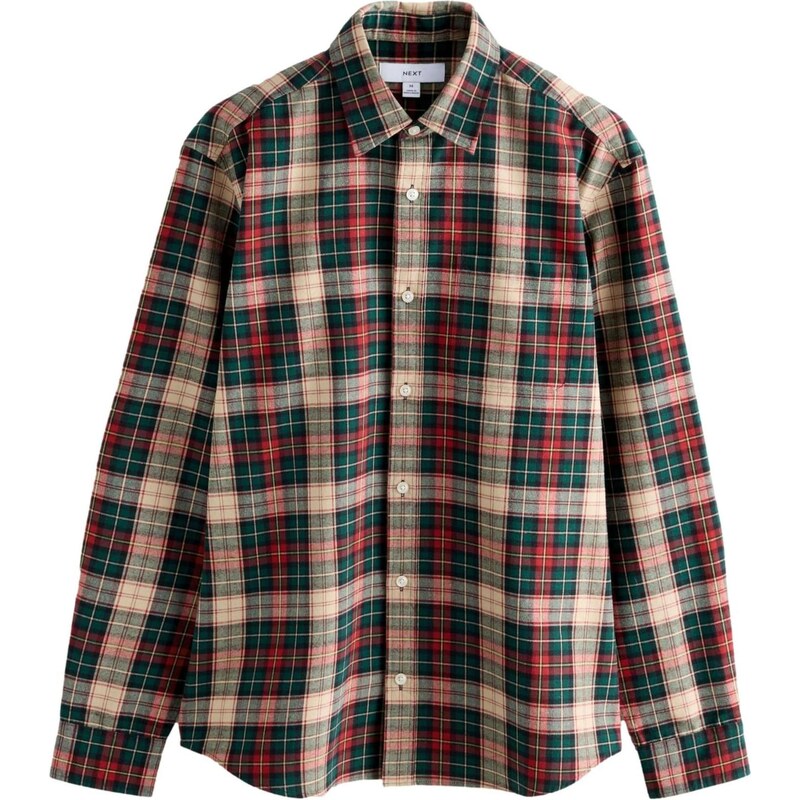 Next Košeľa béžová / svetložltá / jedľová / červená 66202575