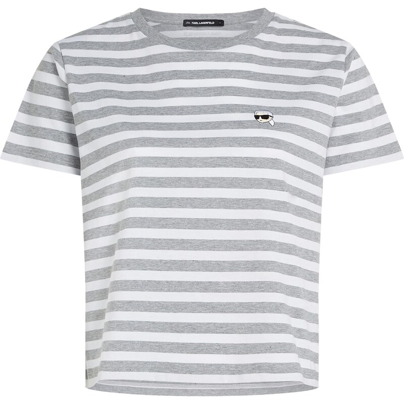 Karl Lagerfeld Tričko sivá / biela 66202642