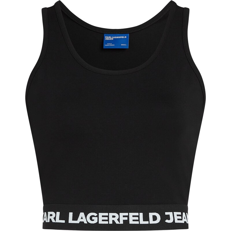 KARL LAGERFELD JEANS Top Milano čierna / biela 66202688