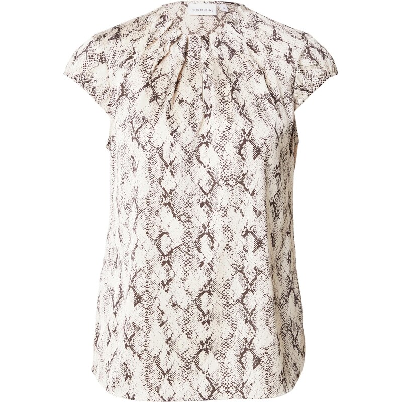 COMMA Blúzka tmavohnedá / svetlosivá 66202705